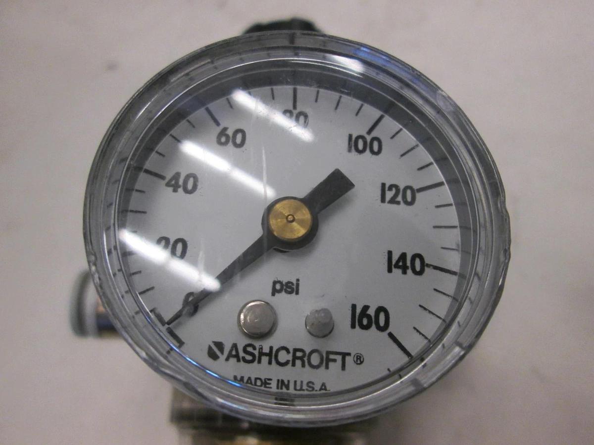 Used Dixon, C04-02M, 150 PSIG, Filter Regulator w/ Ashcroft 0-160 PSI Gauge, Used