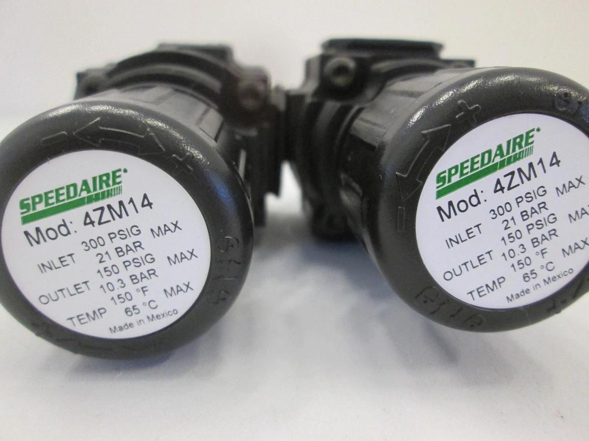 Used Speedaire, 4ZM14, Pressure Regulator, 300 PSIG, Used, Lot of 2