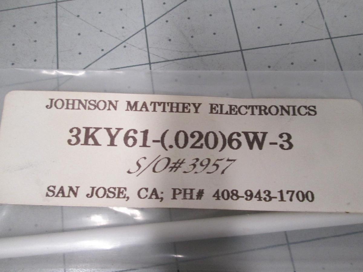 Used Johnson Matthey, 3KY61-(.020)6W-3, Thermocouple Tri-JCT Spike Type K, New