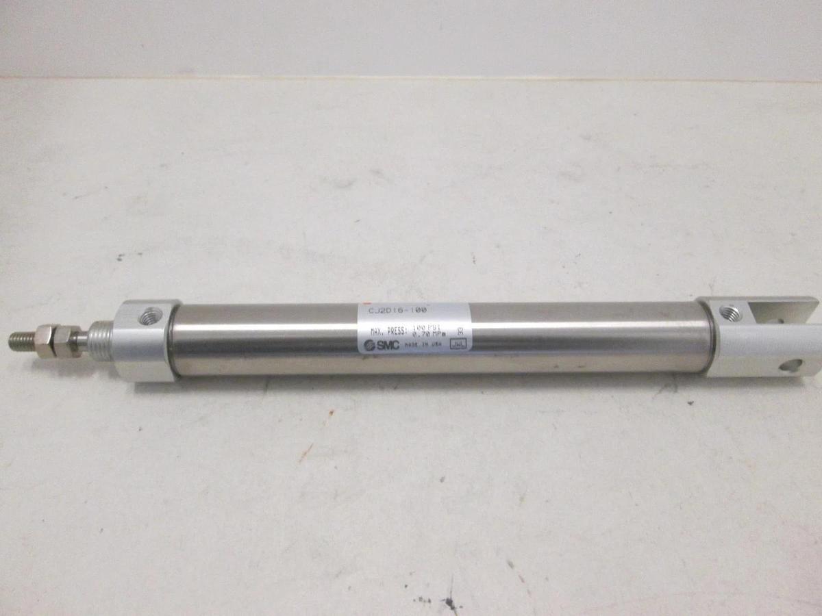 SMC, Round Body Pneumatic Cylinder, CJ2D16-100, 100 PSI, .7MPa, New