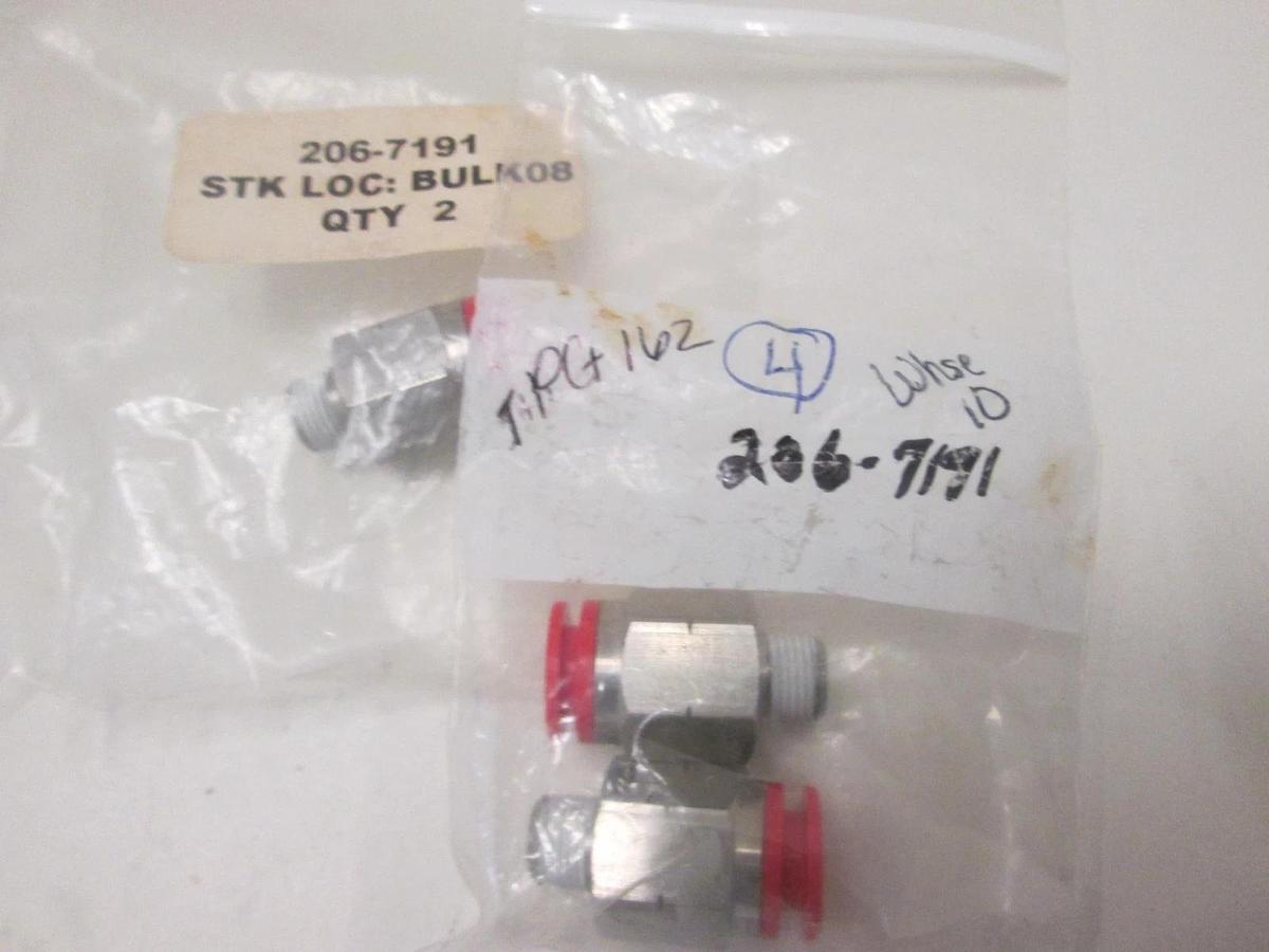 SMC, KQH11-34S-X23, CONN,1TCH,SST,3/8T,1/8NPTM, New, Lot of 3