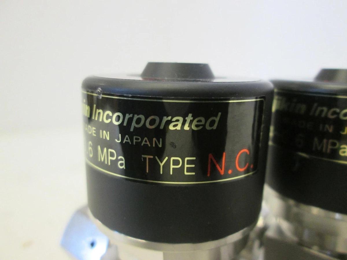 Used Fujikin, O.P. .4-.6 MPa Pneumatic Valve, N.C, 316L, Used, Lot of 3