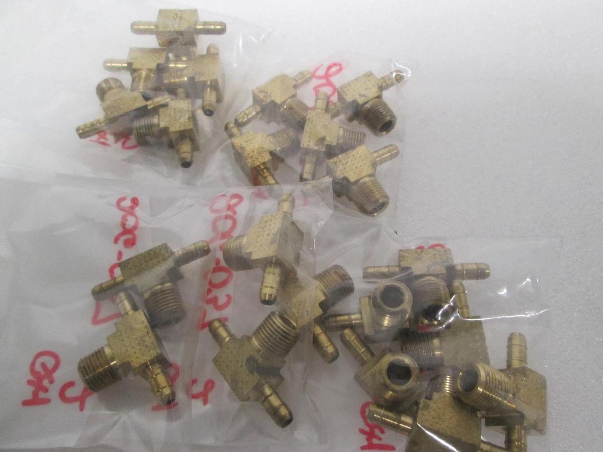 3 Way Valve Fitting, Brass, 206-037, New. Lot of 21