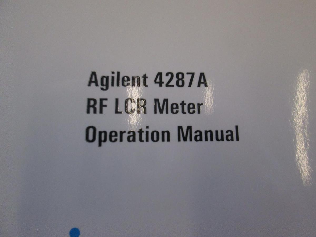 Used Agilent 4287A RF LCR Meter Operation Manual, Used