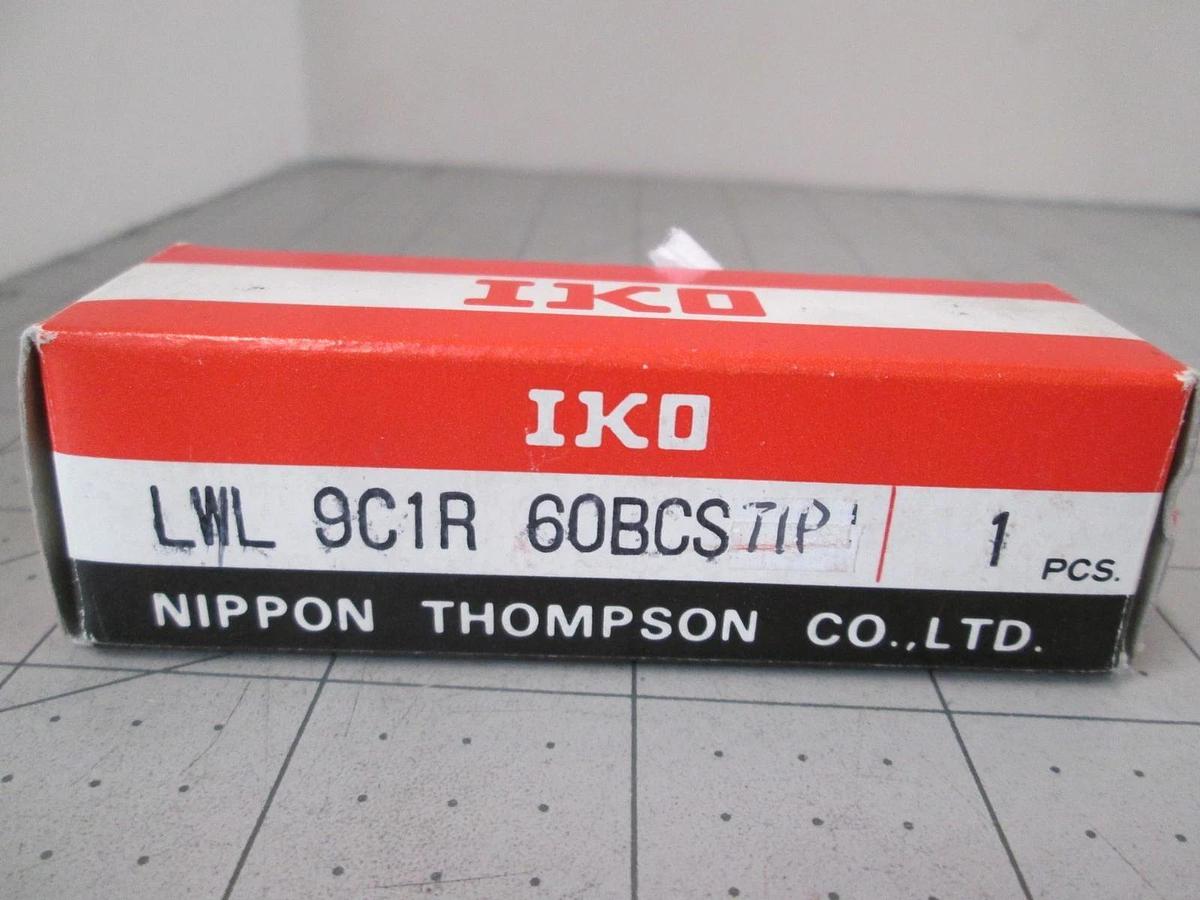 IKO, Nippon Thompson, LWL 9C1R 60BCS, Linear Rail Bearing w/ Guide, New