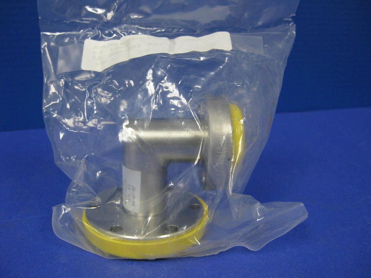 Used AMAT 0040-22223 Vacuum Tube 90 Deg Miltered Elbow, 2" x 2.75" Conflat Flange
