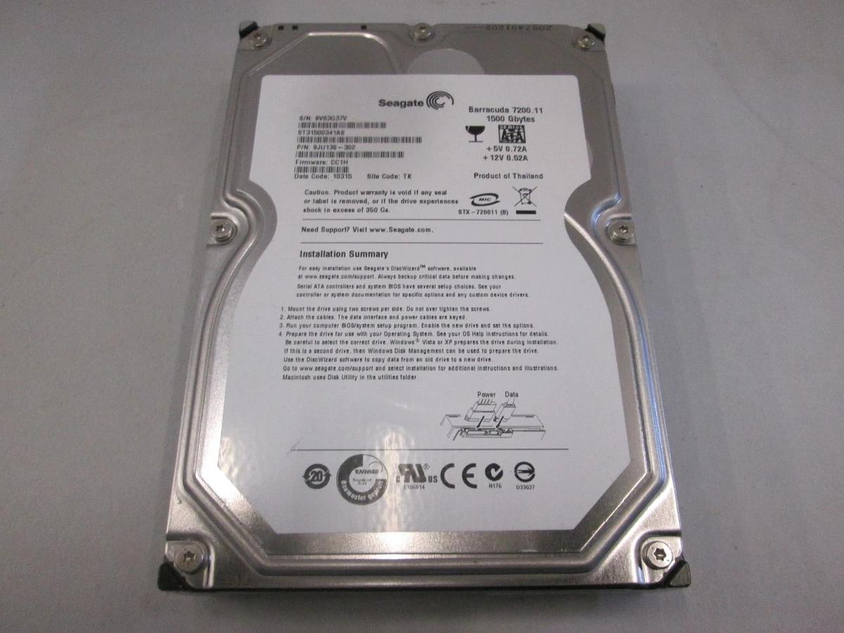 Used Seagate, Barracuda 7200.11, 3.5" Internal Hard Drive, Used