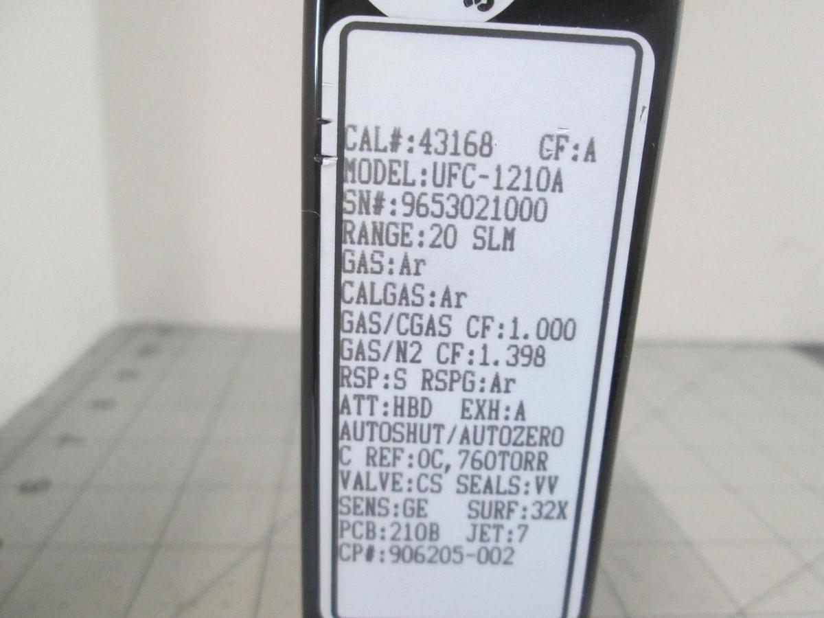 Used Unit, UFC-1210A, Ar, 20 SLM, Mass Flow Controller, Used