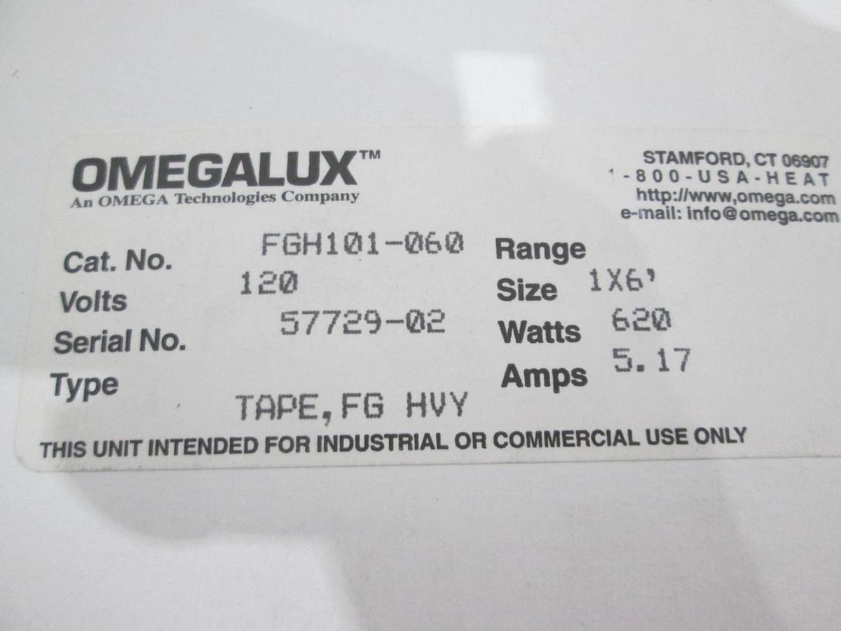 Omega, FGH101-060, Tape, FG Heavy, 120V, 620W, 5.17A, New