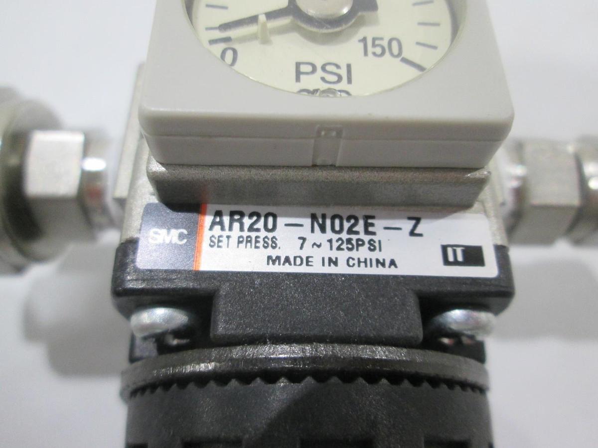 Used SMC, AR20-N02E-Z, Regulator Assy w/ Gauge, Used