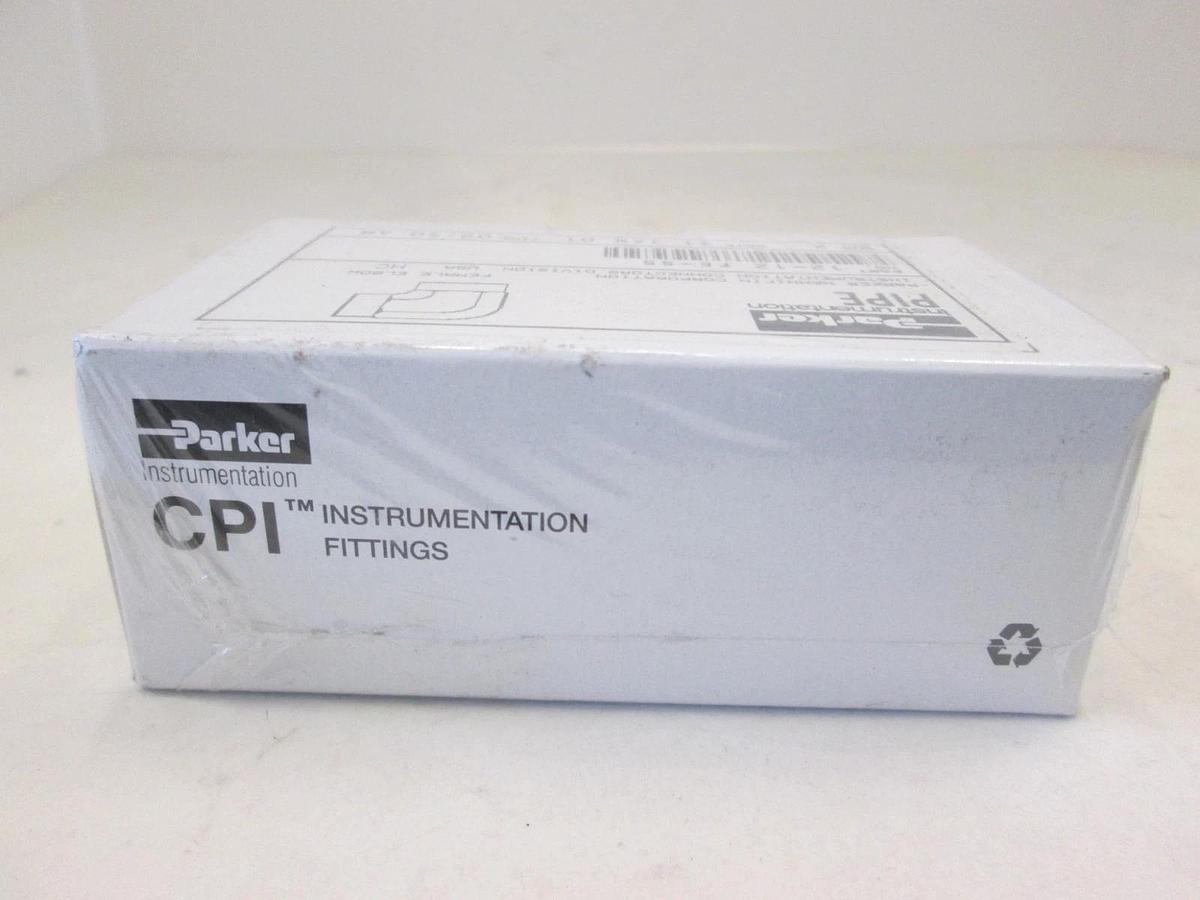 Parker, 12-12 FE-SS, Female Elbow Pipe Fitting Box of 2, New, Original Packaging