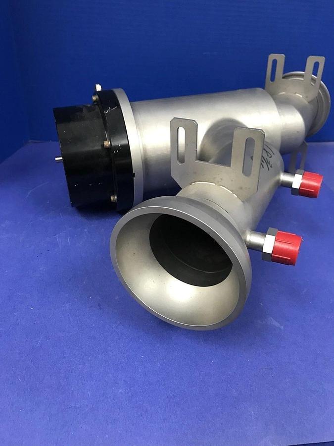 Used MKS HPS 100996194 2-Stage In-Line Vacuum Valve, 3" ISO80 & 102/75 Ball Socket