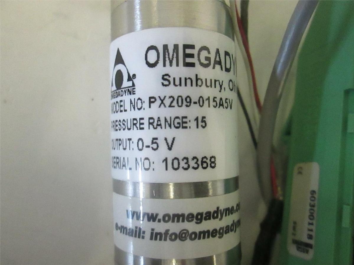 Used Asco Control Box w/ Omega PX209-015A5V Pressure Transducer, Used