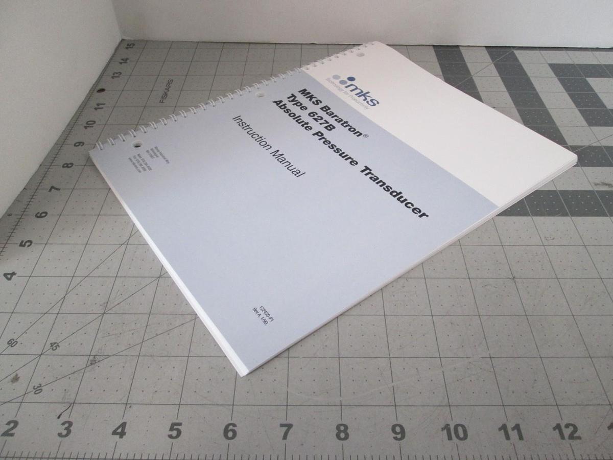 Used MKS, Type 627B, Absolute Pressure Transducer Instruction Manual, Used