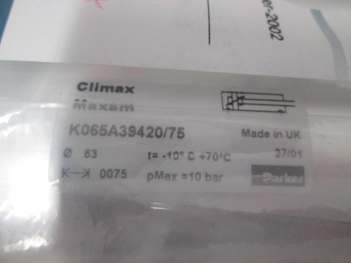 Parker, Climax, K065A39420/75, Air Cylinder, pMax 10 Bar, New
