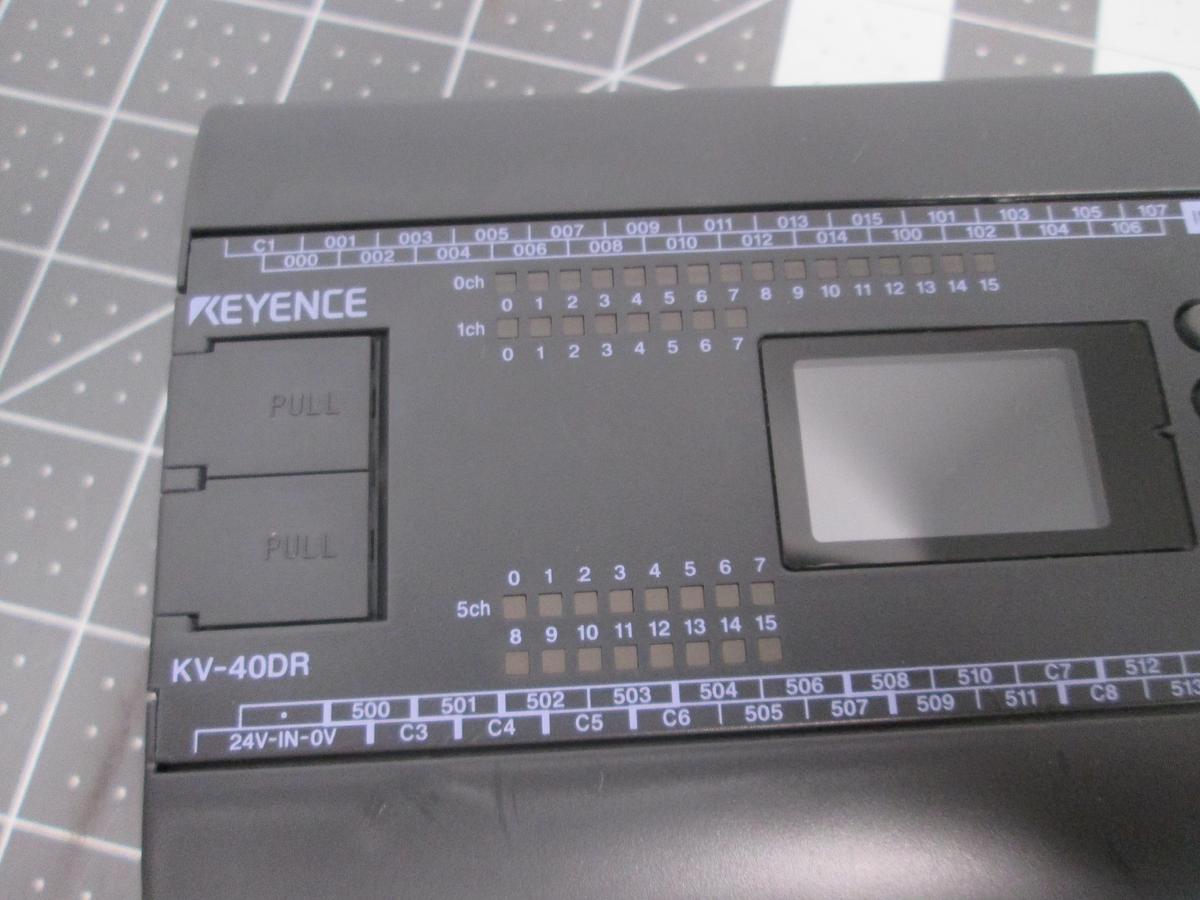Used Keyence KV-40DR Visual KV Series PLC Base Unit Controller 24VDC 24In 16Out