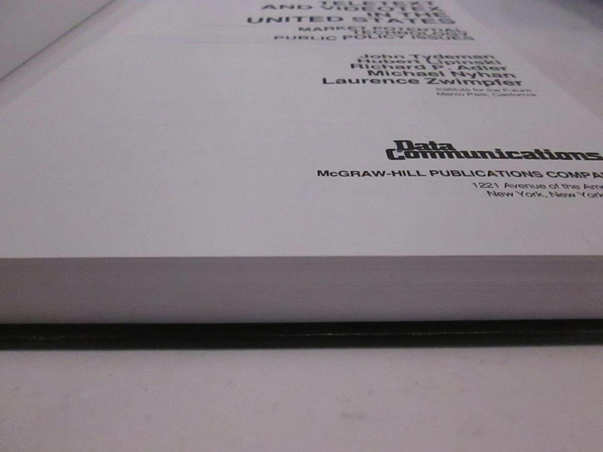 Used Data Communications Teletext and VideoTex in the United States, Used