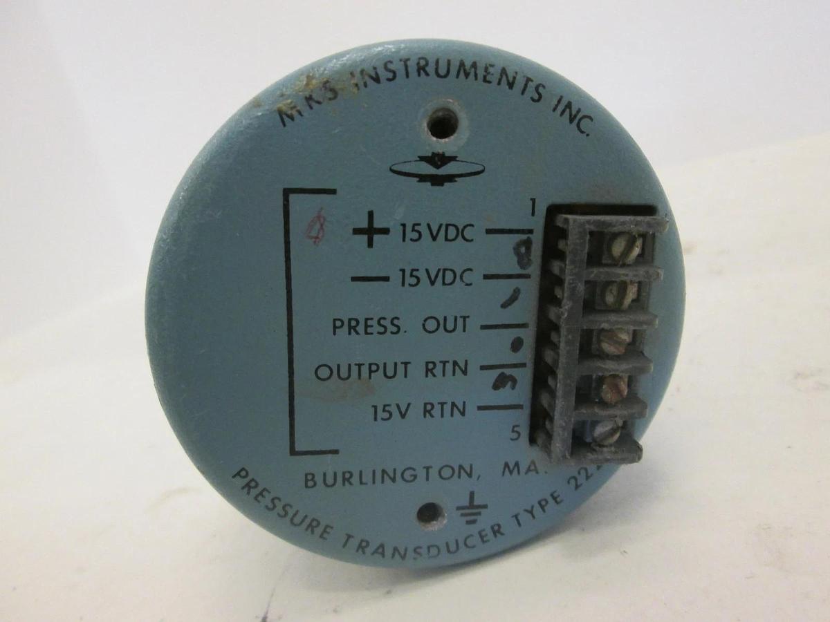 Used MKS, Baratron 10 Torr Pressure Transducer, 222BHS-B-A-10SP53-80, Used