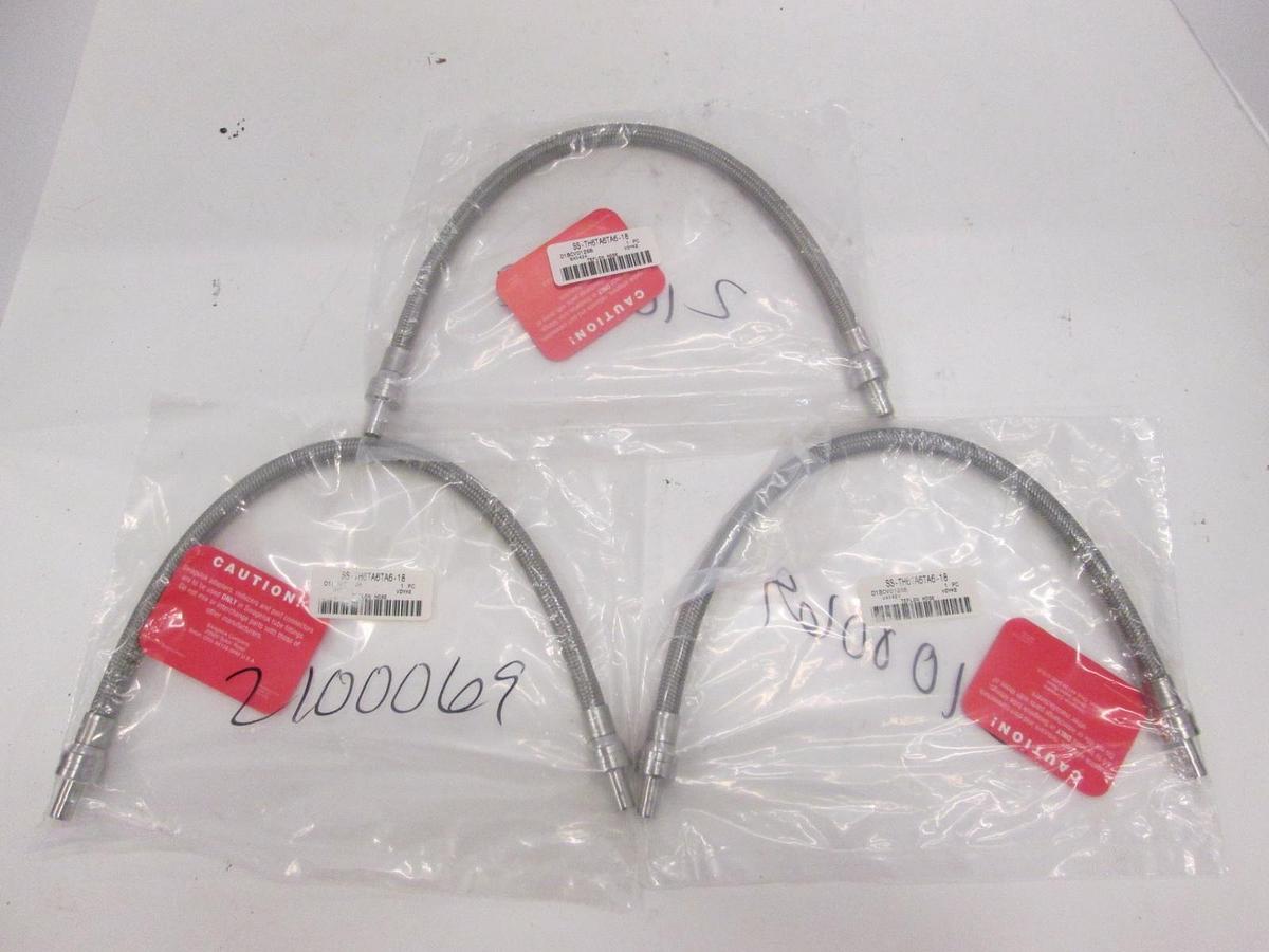 Swagelok, Braided Hose, SS-TH6TA6TA6, New, Lot of 3