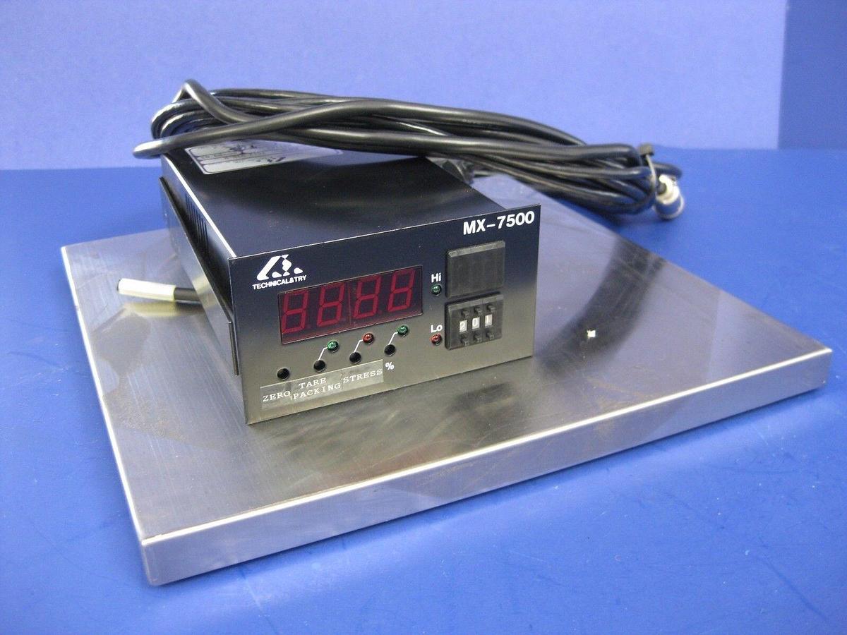 Used TECHNICAL & TRY MX 7500 Controller, MX-7512-030-D and Weight Sensor TTS-030-L260
