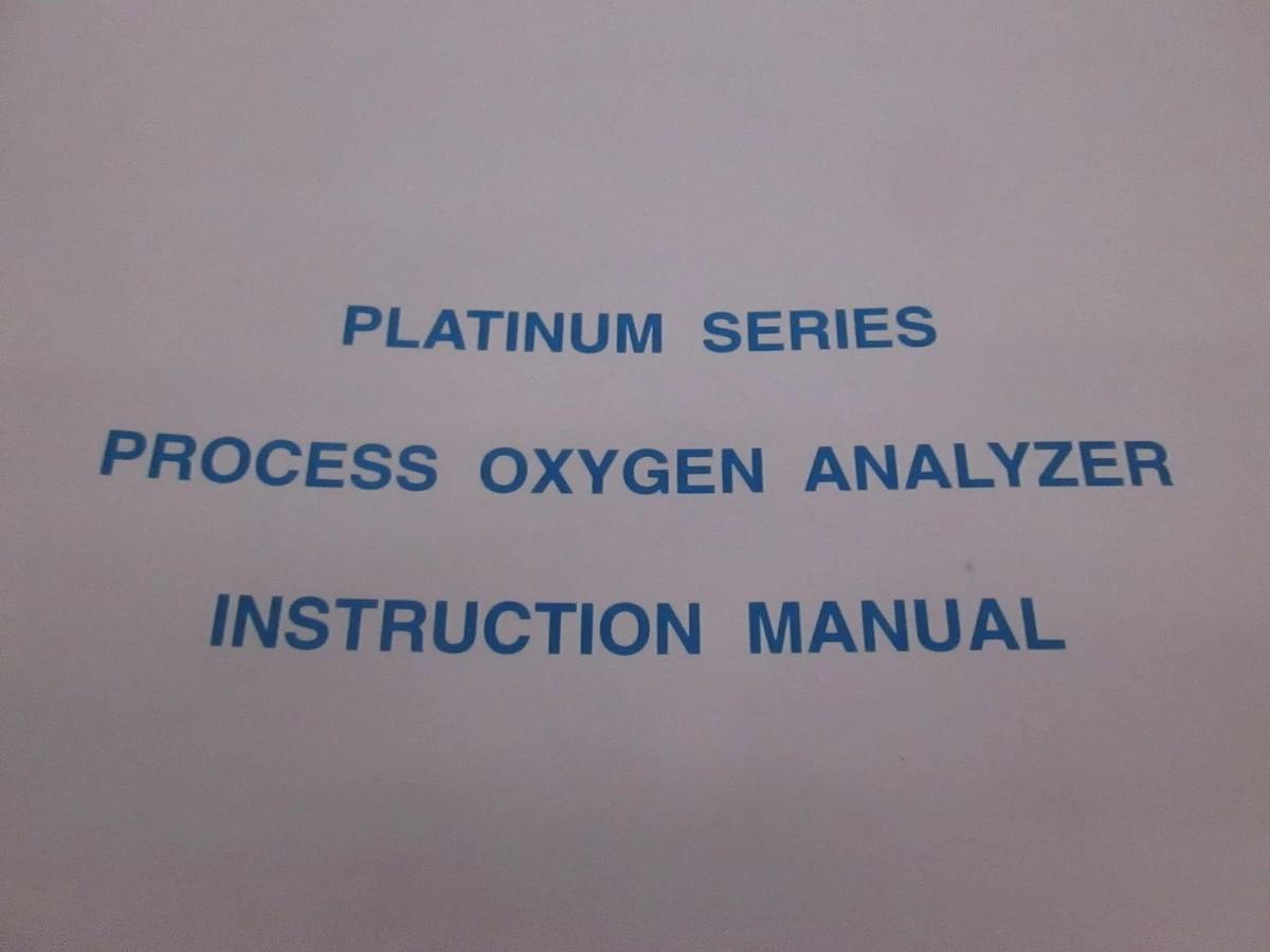 Used Delta F Platinum Series Process Oxygen Analyzer Instruction Manual,99000001 Used