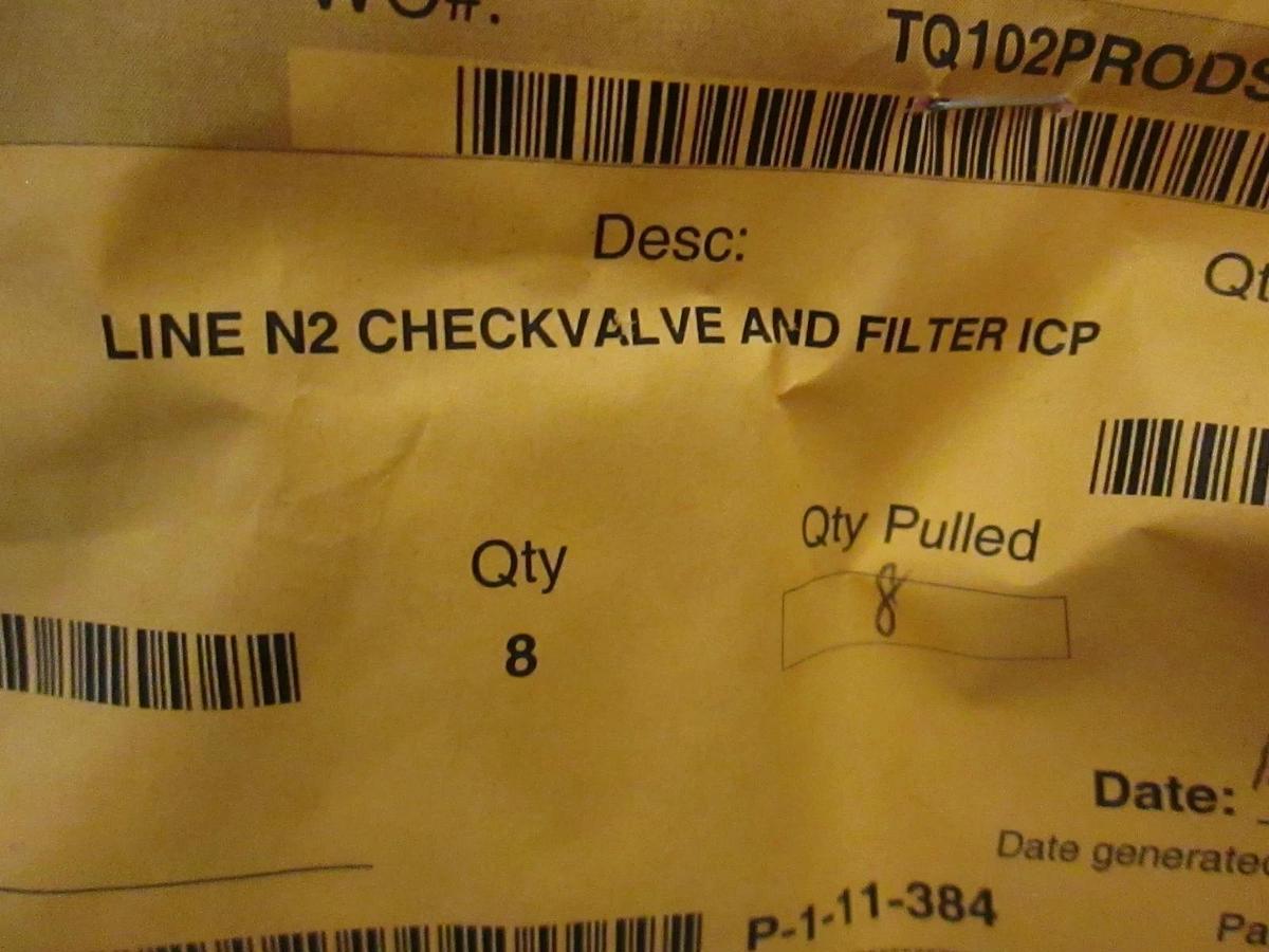Used AMAT, Line N2 Check Valve and Filter ICP, 0050-00740, Used