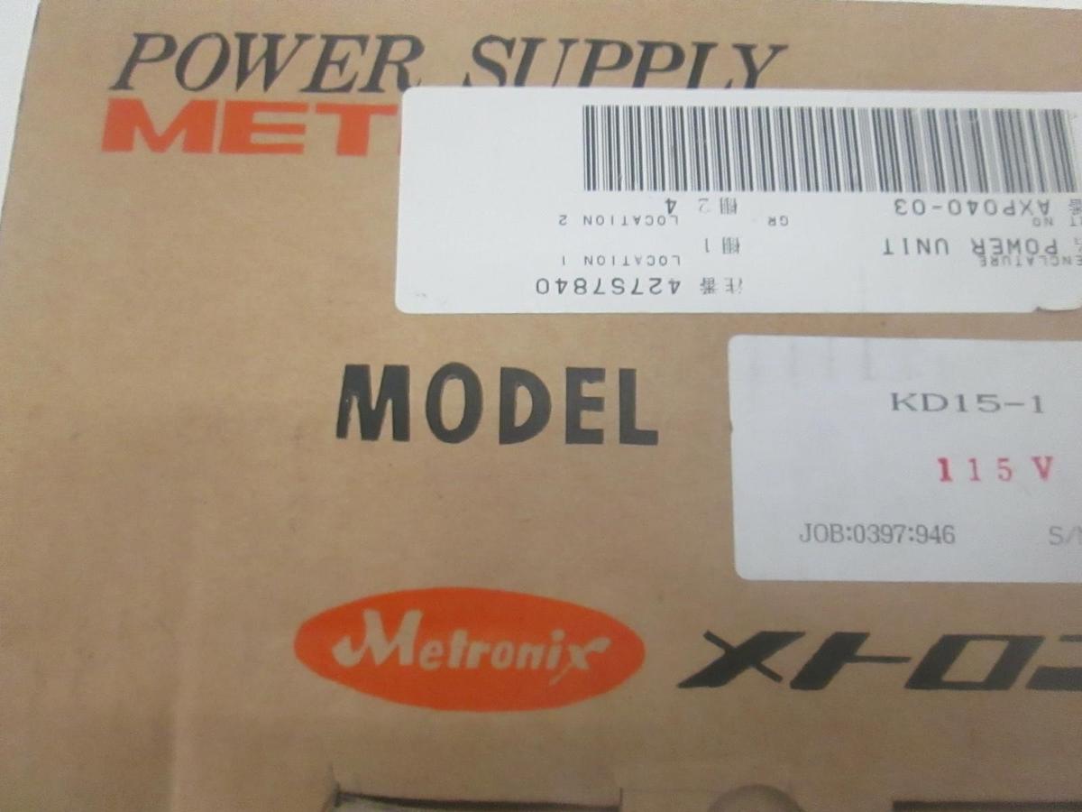 Used Metronix, Power Supply, AXP040-03, New