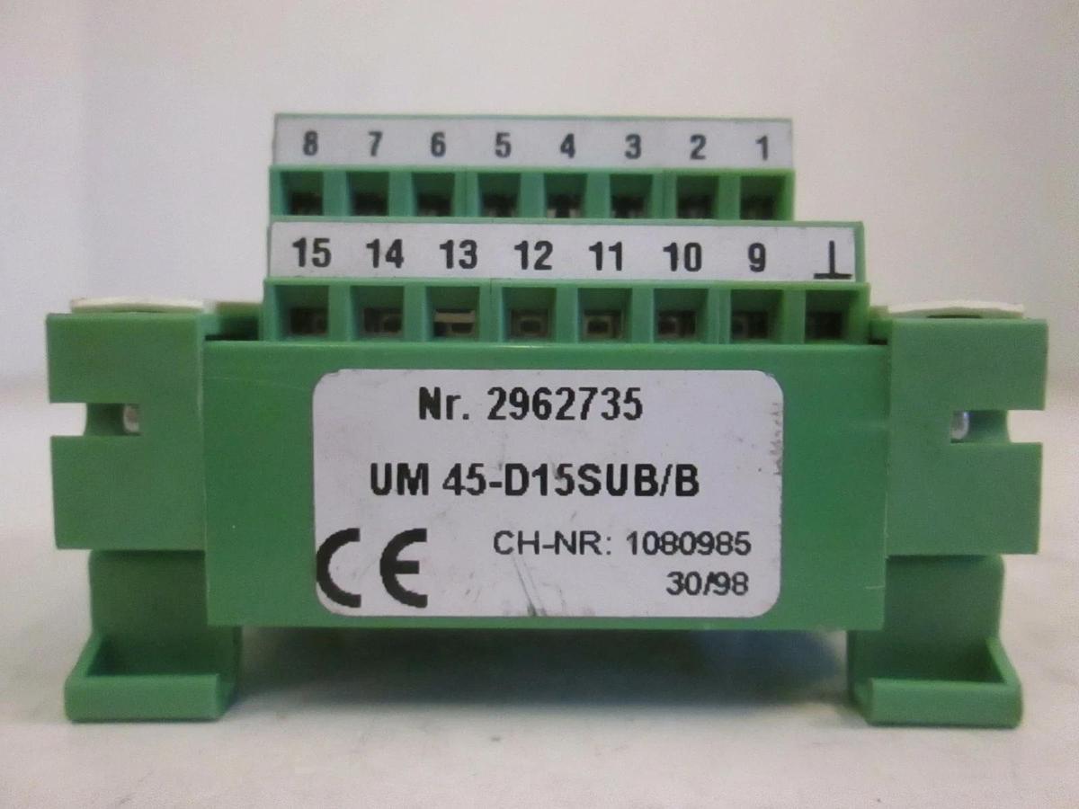 Phoenix Contact UM 45-D15SUB/B Terminal Block Interface Module, New
