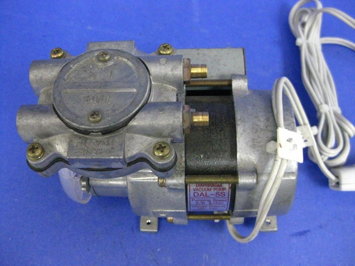 Used Ulvac DAL-55 Diaphragm Vacuum Pump 5/6 l/min 180 TORR, Used
