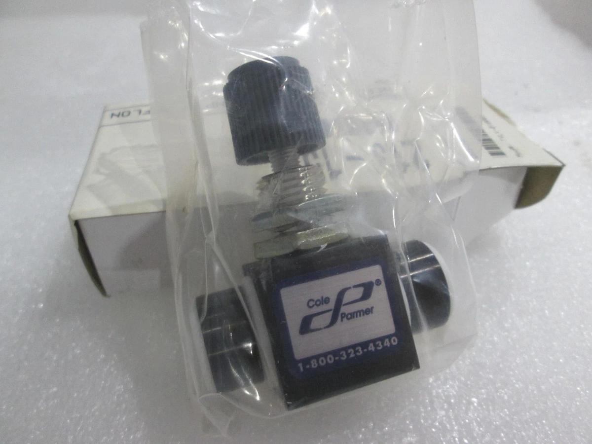 Cole Palmer, TVLV-010003, Needle Valve, 1/8NPTF, Teflon, New