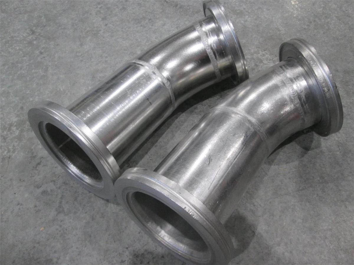 Used ISO80-ISO80 Stainless Steel Elbow Adapter, Used, Lot of 2