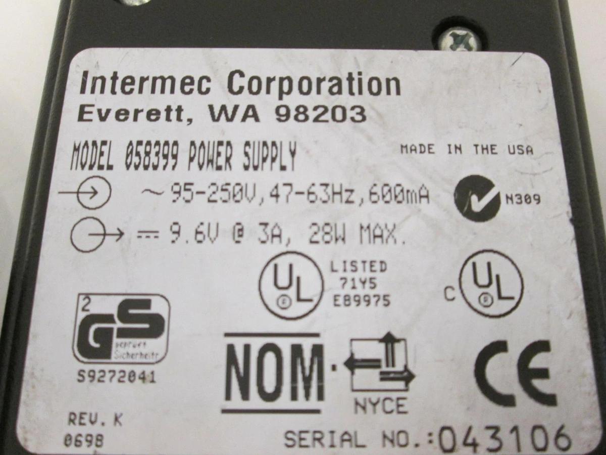 Used Intermec, Model: 058399, Power Supply, Used
