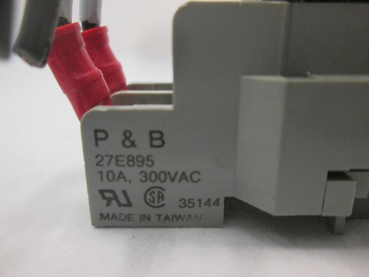 Used Potter & Brumfield, K10P-11D15-24, Relay w/ 27E895 Socket Base, 24VDC, Used