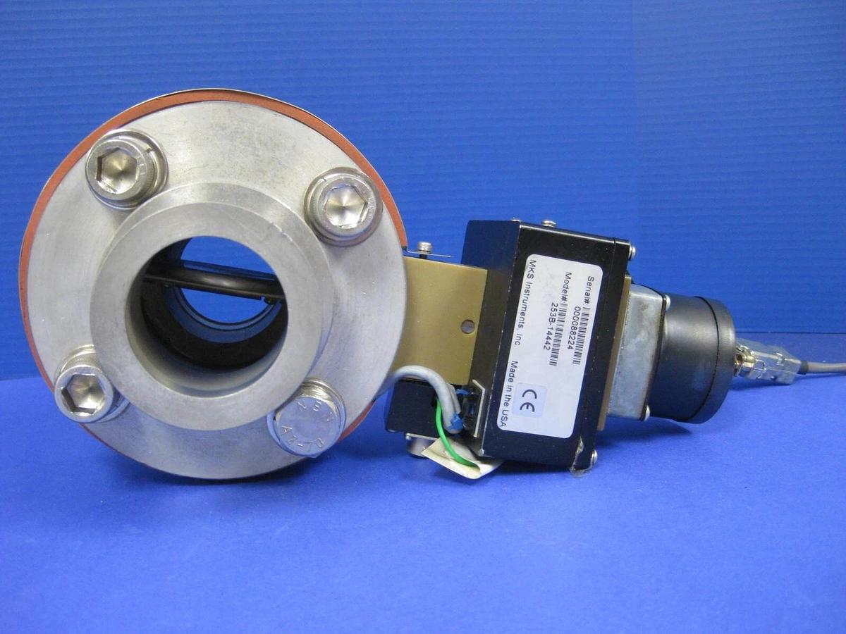 Used MKS 253B-14442 Heated Throttle Control Valve, Type 253B, 6" Flange, 2" ID, Used