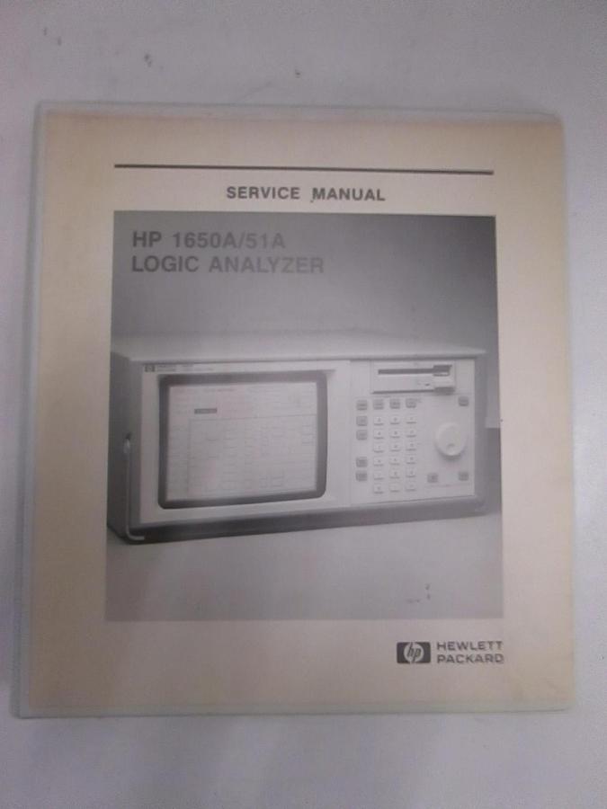 Used HP 1650A/ 51A Logic Analyzer Service Manual, Used