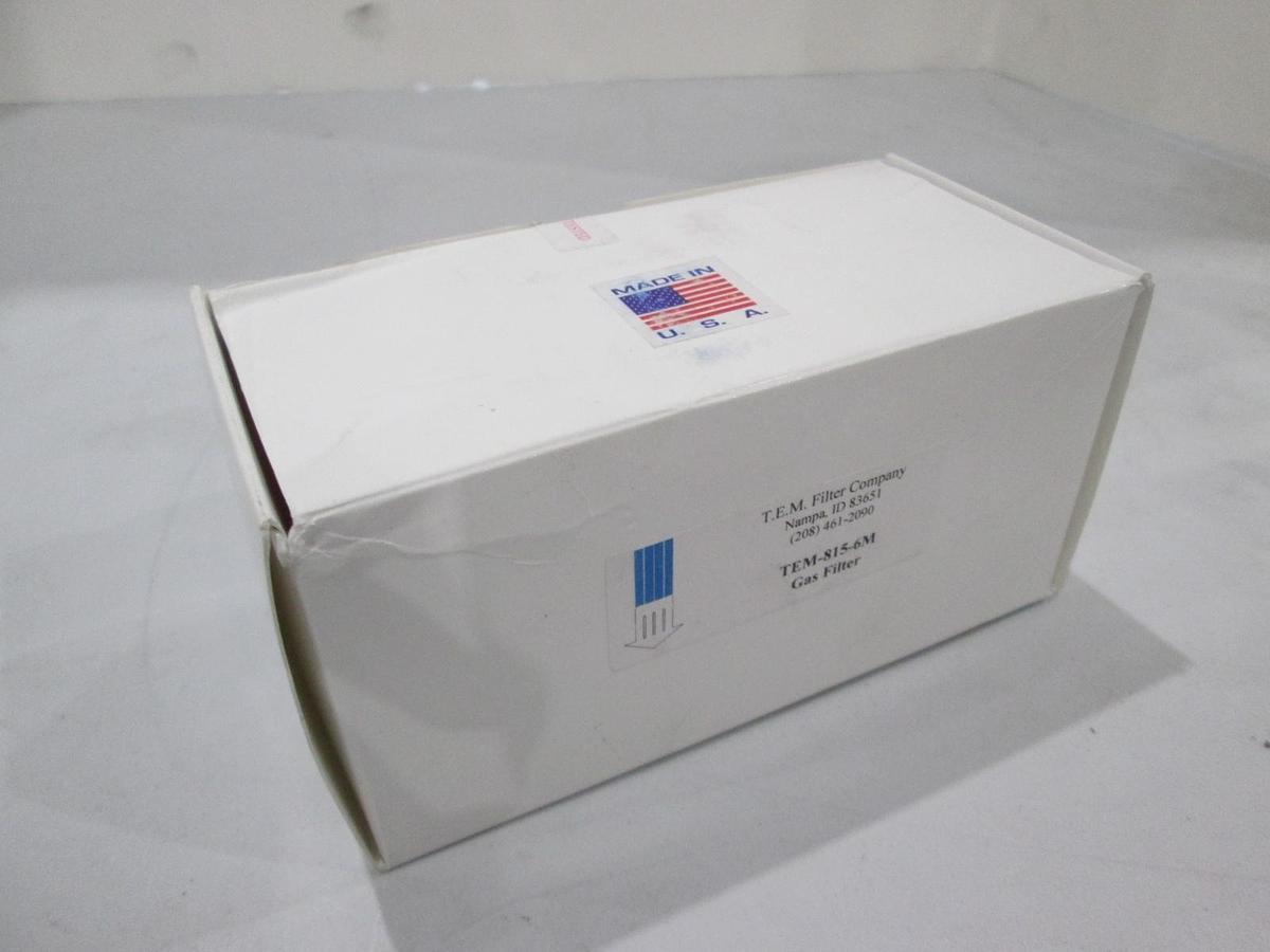 Used T.E.M., TEM-815-6M, Gas Filter, New Teflon, 300 slpm, 1/2 mvcr face fitting