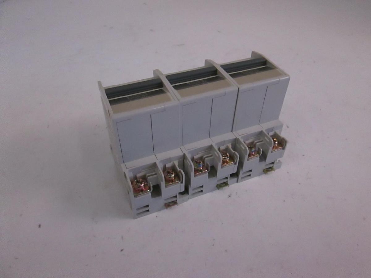 Used Mitsubishi Circuit Protector CP30-BA, 20A, 250VAC/125VDC, 2 Pole, Used, Lot of 3