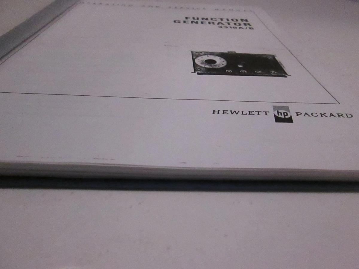 Used HP 3310A/B Function Generator, Operating and Service Manual, Used