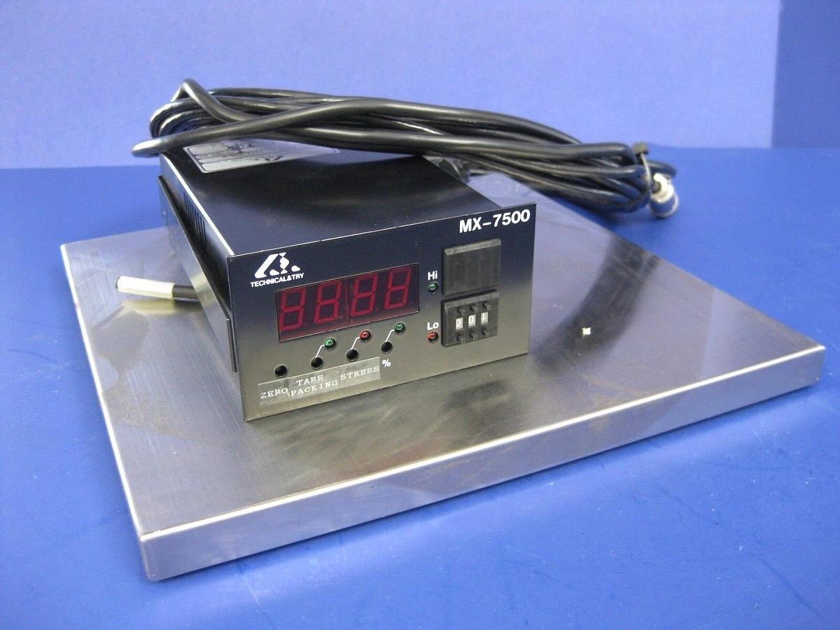 Used TECHNICAL & TRY MX 7500 Controller, MX-7512-030-D and Weight Sensor TTS-030-L260