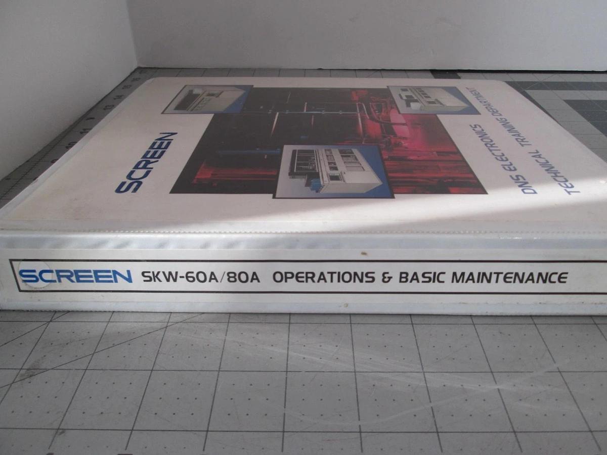 Used Screen, SKW-60A/80A Operations & Basic Maintenance Manual, Used