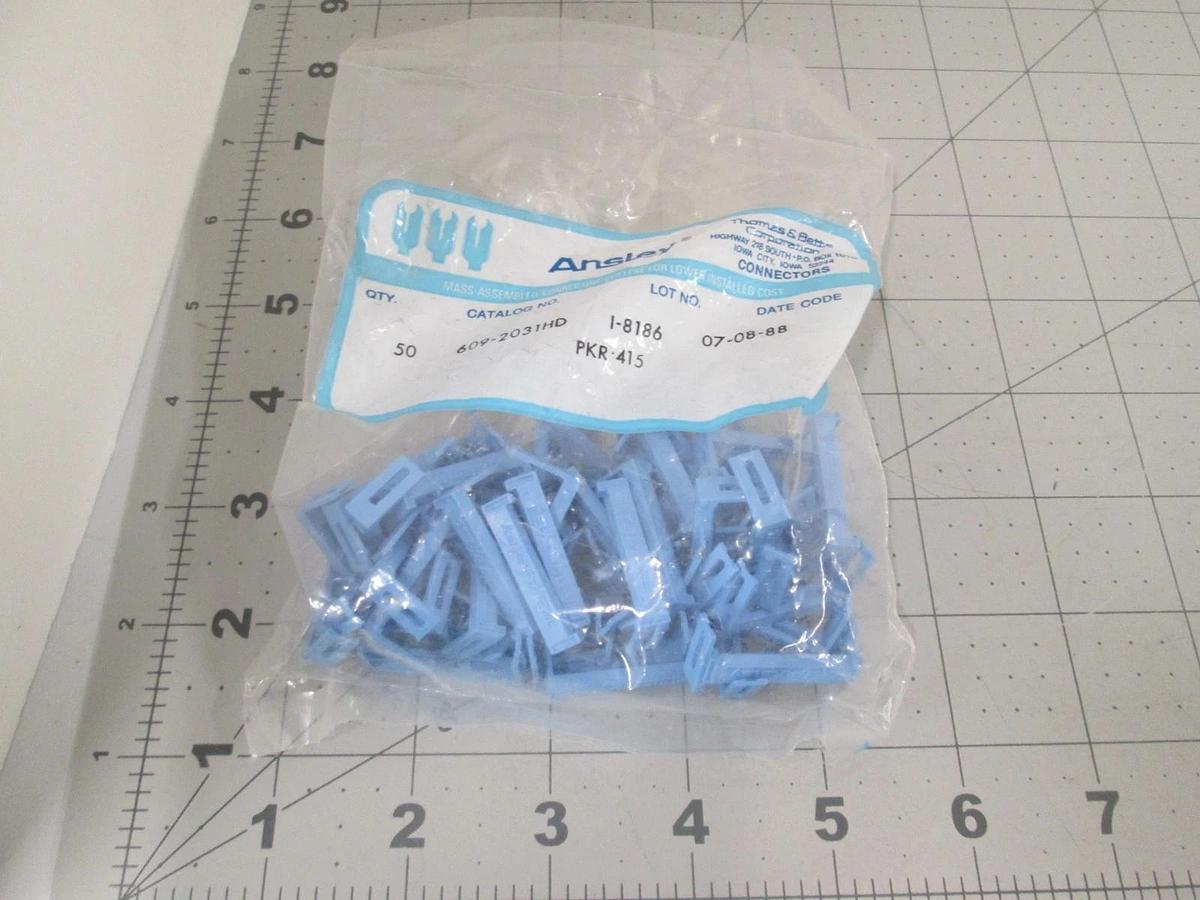 Ansley, 609-2031HD, PKR-415, Blue Connectors, New, Lot of 50