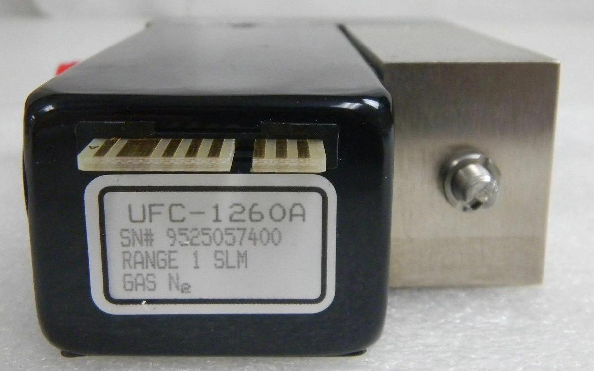 Used Unit UFC-1260A, Mass Flow Controller, Gas- N2, Range- 1 SLM, 1/4" M I/O VCR