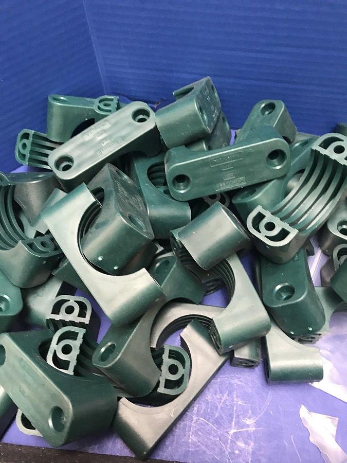 STAUFF 650,8PP  Green Polypropylene Clamp Body, Lot of 20 Sets