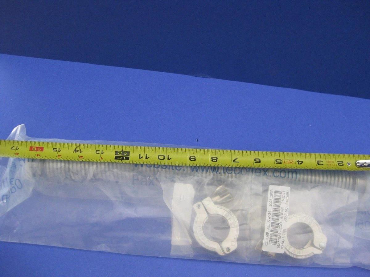Used 16.5 inch NW-25 Stainless Steel Flexible Hose Kit with HPS Clamps centering ring