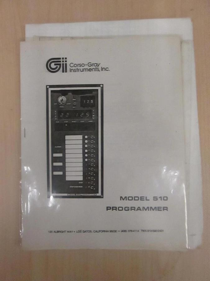 Used Corso-Gray Model 510 Programmer Manual, Used