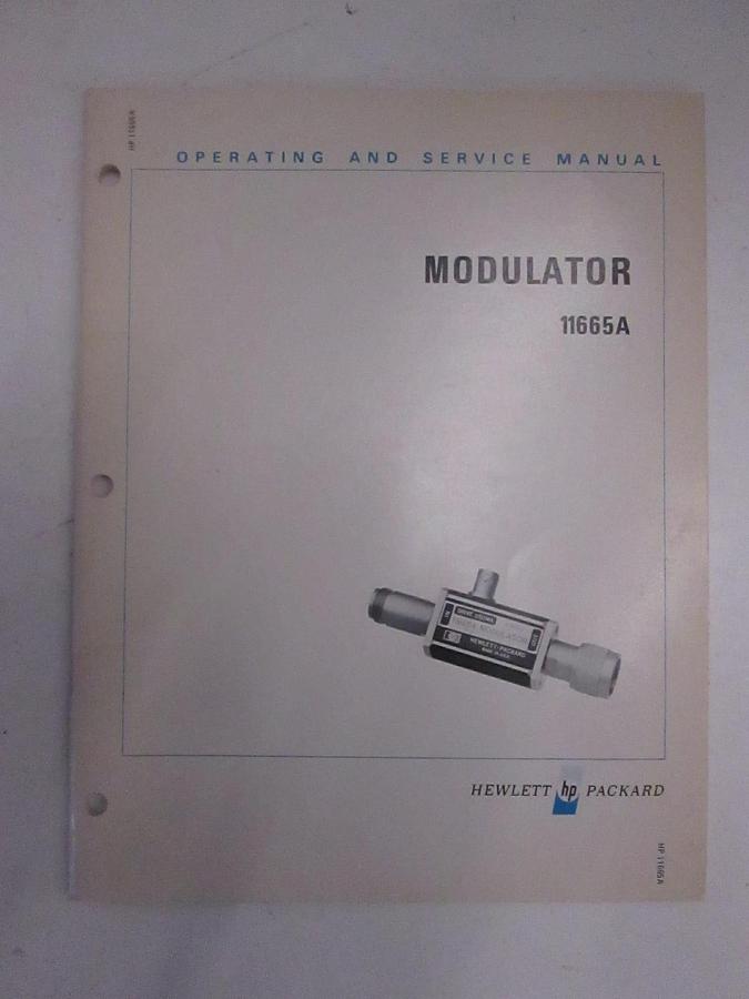 Used HP Modulator 11665A Operating and Service Manual, Used