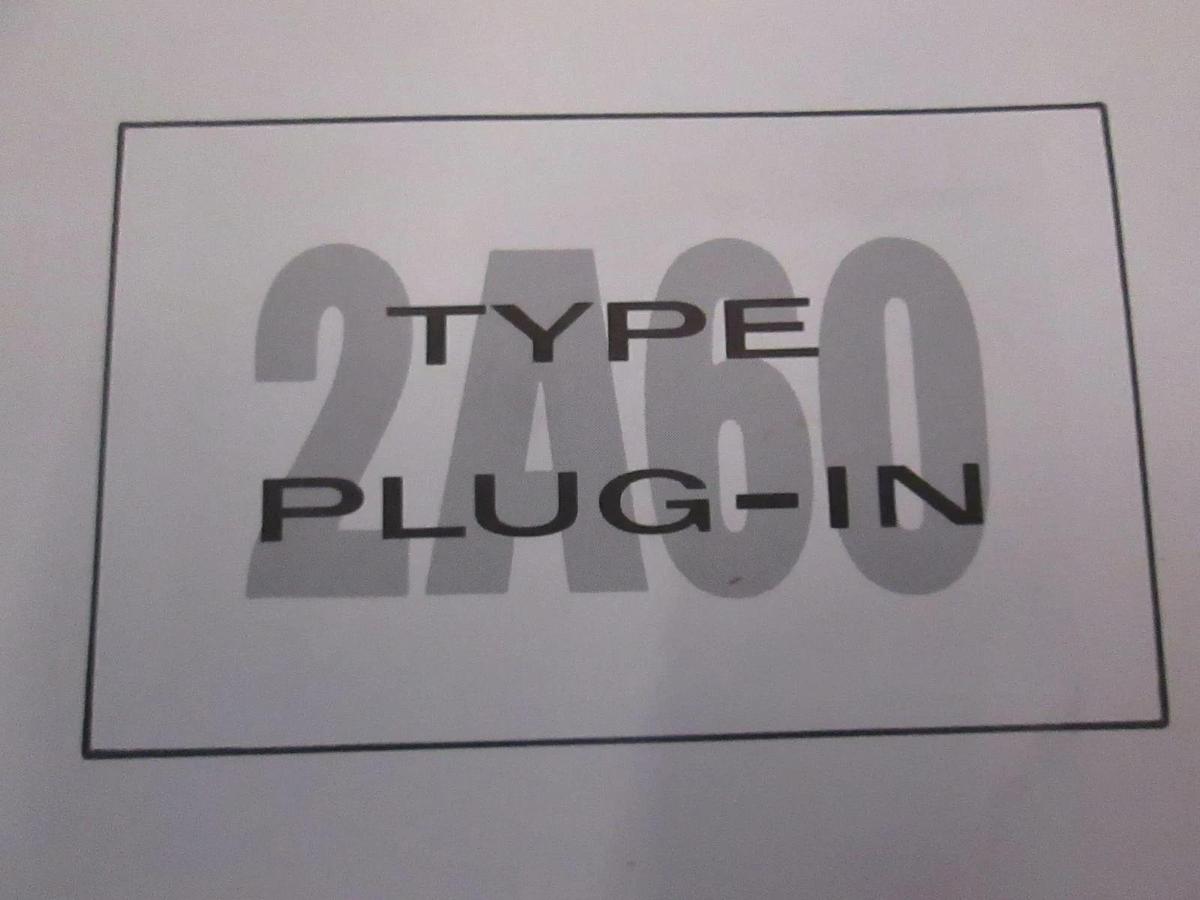 Used Tectronix Type 2A60 Plug-In Instruction Manual, Used