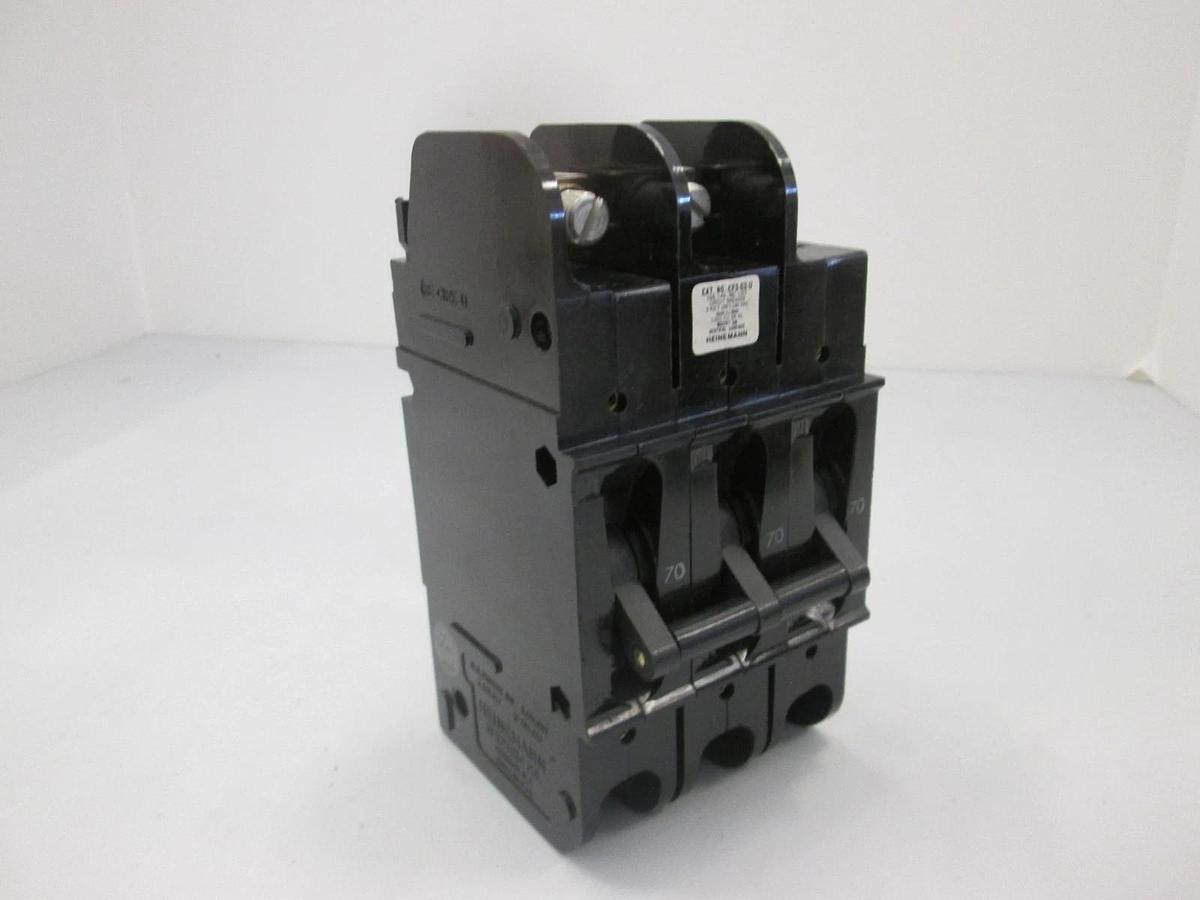 Used Heinemann, CF3-G3-U, Circuit Breaker, 3 Pole, 70A, 240VAC, Used