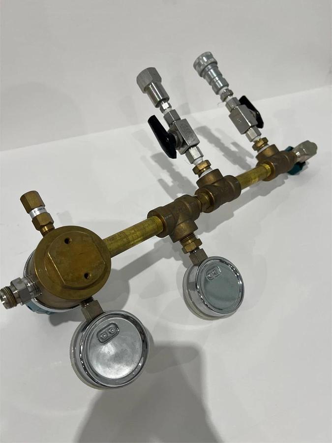 Used Air Gas, 4835000-20-000 Gas Regulator Assy w/ 2 Gauges & 2 Valves, Used