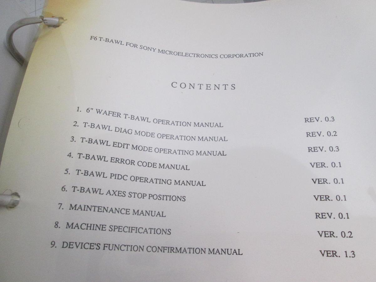 Used Hitachi, 911205, F6 T-Bawl Operation Manual, Used